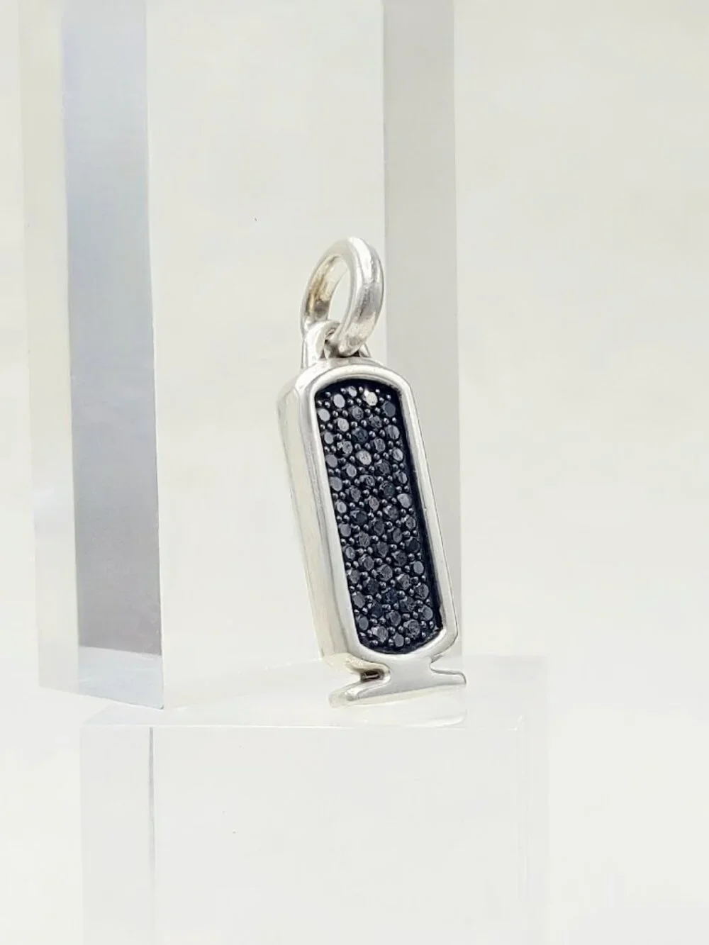 David Yurman Cairo Cartouche Amulet w/ Pavé Black Diamonds - RARE
